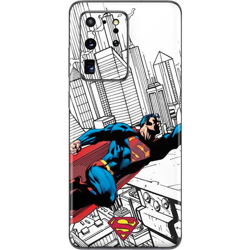 DC Comics Superman Flying Over City Pose Galaxy S20 Ultra 5G Skin